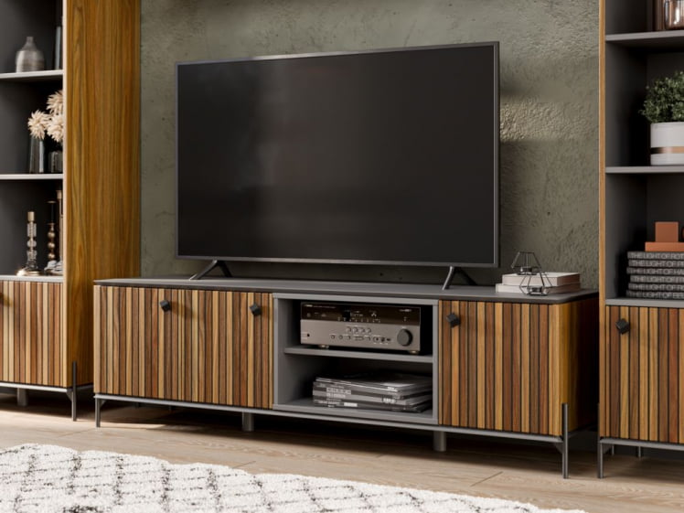 Гостиная Элиот №3 Оникс Серый/Орех фактурный_4