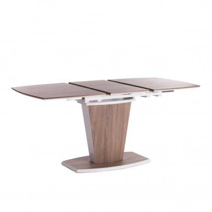 Стол FANCY МДФ HPL, 120-160х85х75 см, Дуб трюфель/Белый_6