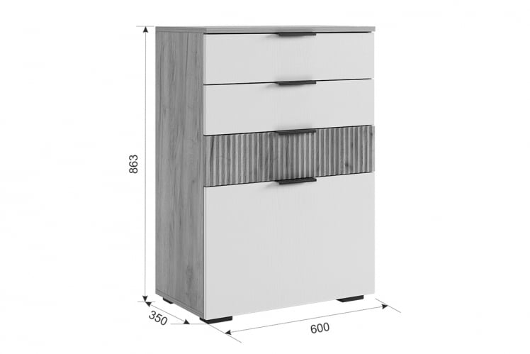 Гостиная ГК03Бери дуб крафт золотой/графит_4