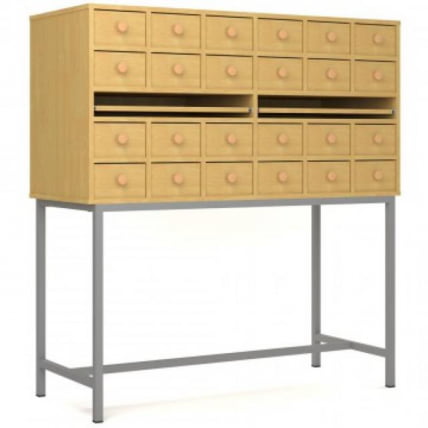 Шкаф картотечный 2-секционный на металлокаркасе АЛц.ШдК-24м_0