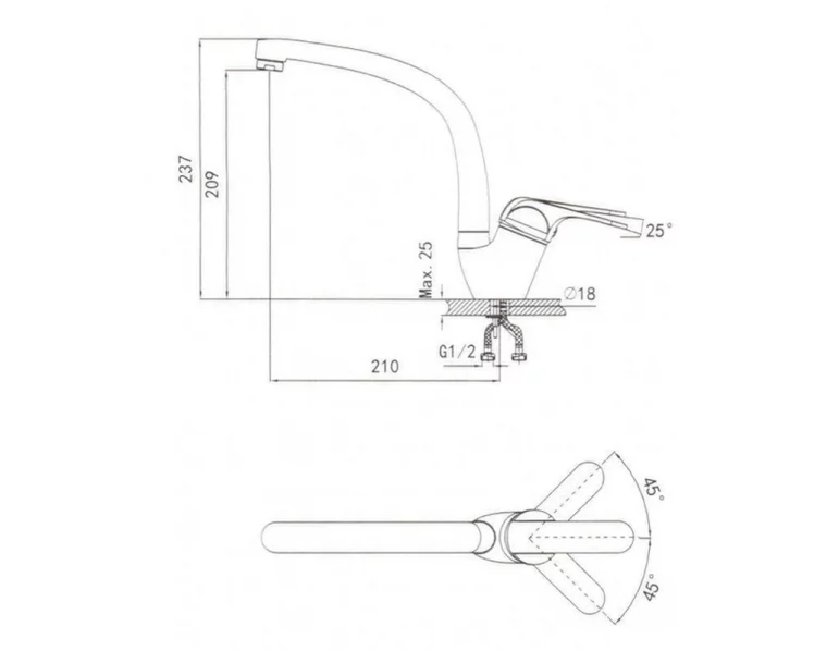 Кухонный смеситель GRANULA 2024 Арктик_1