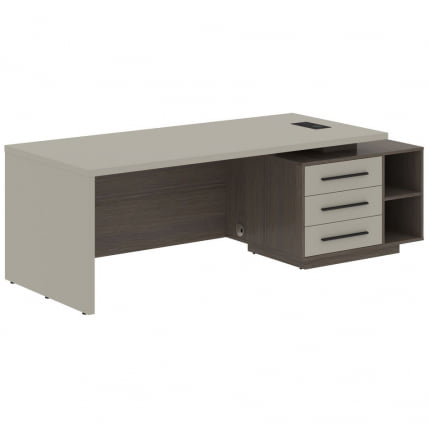 Стол руководителя правый VELION VCT 2390 R Аметист Дуб Сильвер_0