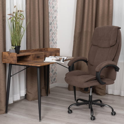 Кресло руководителя OREON metalBL велюр, коричневый, 6_13