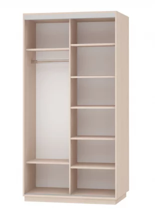 Шкаф-купе двухдверный Экспресс Дуо Экспенс 1200х2400h Белый снег_1