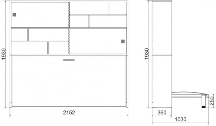 Кровать-трансформер Смарт 3 с полками Венге_4