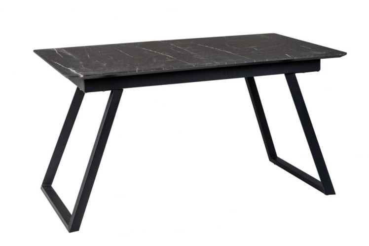 Стол Пеле раздвиж. 140-180 Темный мрамор/Бабочка_0