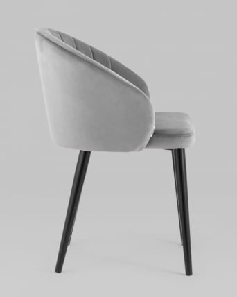 Стул с подлокотниками Брюссель велюр Серый_6