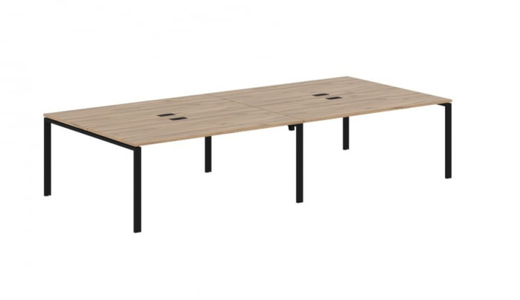 Бенч-система 4-местная EDIS EUWST 3516 Дуб Денвер светлый Черный_0