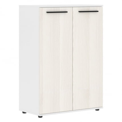 Шкаф с глухими средними дверьми EDIS EMCS 85.1 Ясень Траун Черный Белый_0