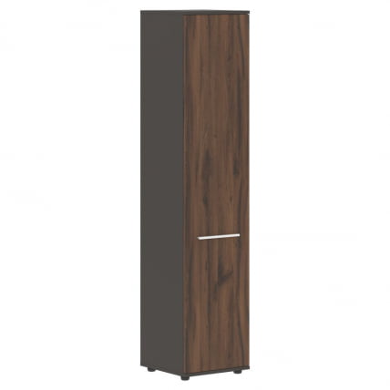 Шкаф-колонка с глухой дверью EDIS EHCS 42.1 Дуб Денвер темный Белый Мокко_0