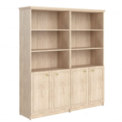 Шкаф высокий 2-х секционный с малыми дверьми RHC 180.5 Дуб Девон_0