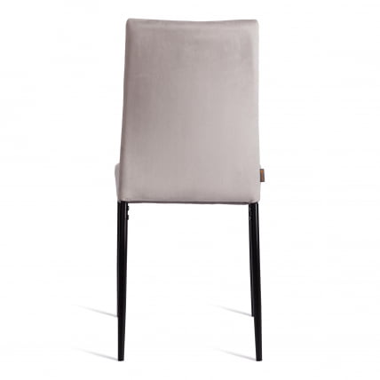 Стул CAPRI (mod. BC565-DC) металл, флок, 43 х 53 х 92 см, Light grey (светло-серый) HLR14 / черный_3