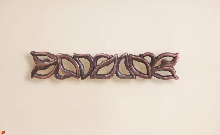 Шкаф для одежды с полками и штангой Катрин 92.13 Дуб венге Белый песок Браун вуд_5