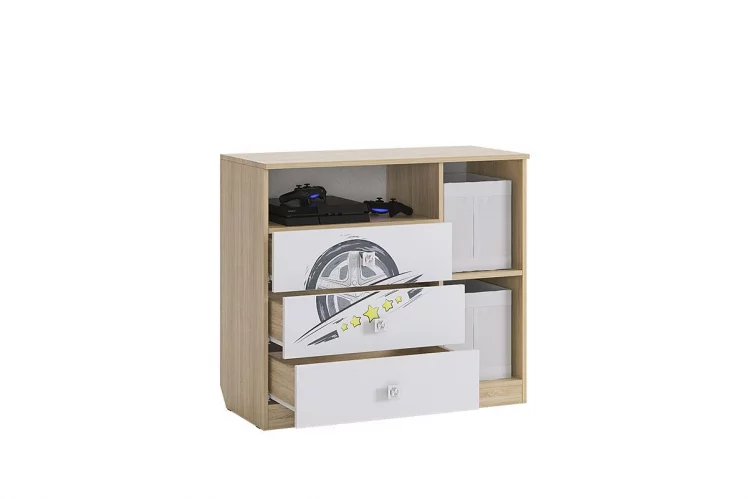 Комод Форсаж MKF-06 Дуб сонома/белый_1