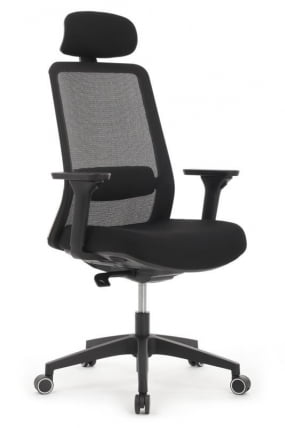 Кресло Ворк В-218C БЛАCК Черный / Work W-218C BLACK_0
