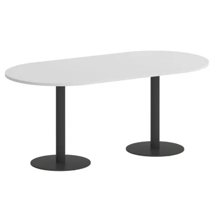 Стол овальный HOME OFFICE VR.SP-5-180.1 Белый/Антрацит металл_0