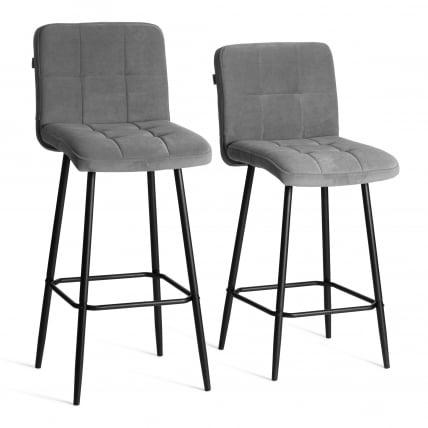 Полубарный стул Medeo/Медео велюр, серый, 29, 42х56х102 см_14