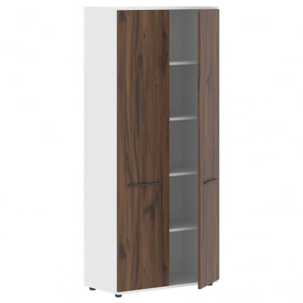 Шкаф с глухими дверьми EDIS EHCS 85.1 Дуб Денвер темный Черный Белый_1