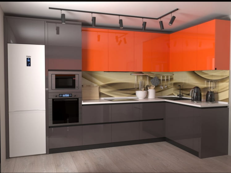 Глянцевый фартук (КОМПОЗИТ) KM 36_2