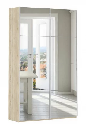 Шкаф-купе двухдверный Прайм 1400 Зеркало/Зеркало Дуб сонома_0