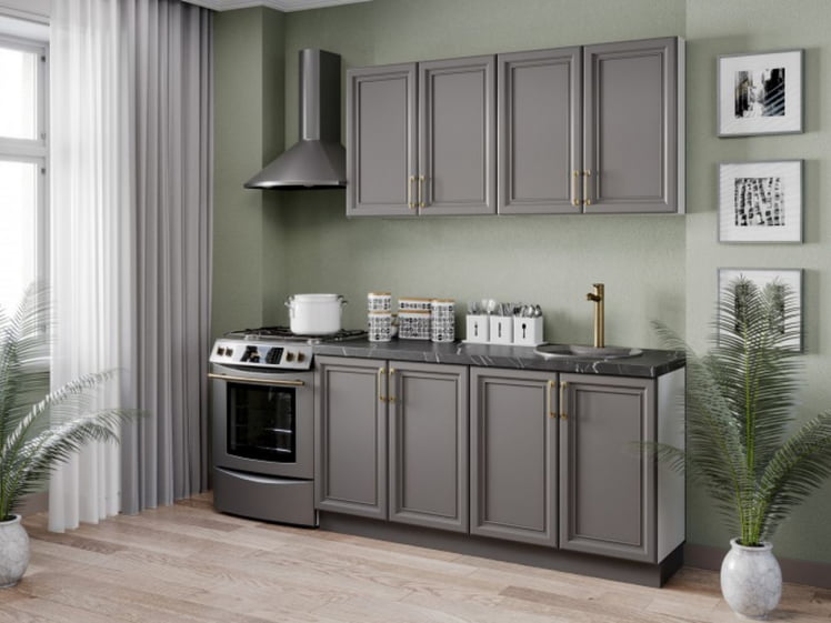 Шкаф кухонный 300 Джелатто ЛД 241.310.000.100 Белый Оникс серый_2