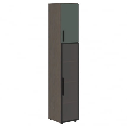 Шкаф-колонка комбинированный (правый) VELION VHCS 40.2 R Нефрит Дуб Сильвер_2