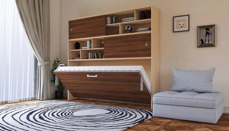 Кровать-трансформер Смарт 3 с полками Ясень шимо темный_2