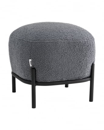 Пуф Стоун П букле Fluffy темно-серый_0