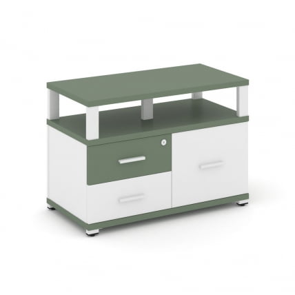 Тумба приставная сервисная с надставкой широкой CONCEPT CN.TSR-003 B/W Кобо Белый бриллиант Белый_0