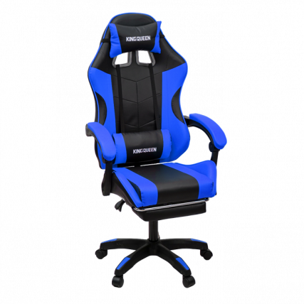 Кресло 1209-1 KINGQUEEN, цвет черный/синий, 1209-1-black-blue-mass_0