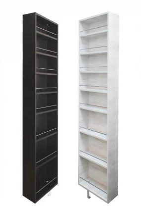 Поворотный шкаф в черном глянцевом стекле Драйв Шелф (левый) Венге_5