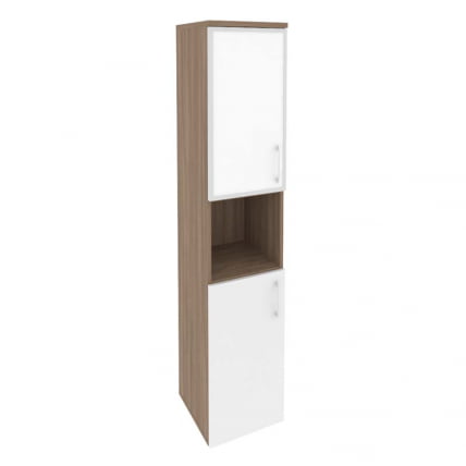 Шкаф высокий узкий левый ONIX O.SU-1.4R(L) white Дуб Аризона/Белый_0