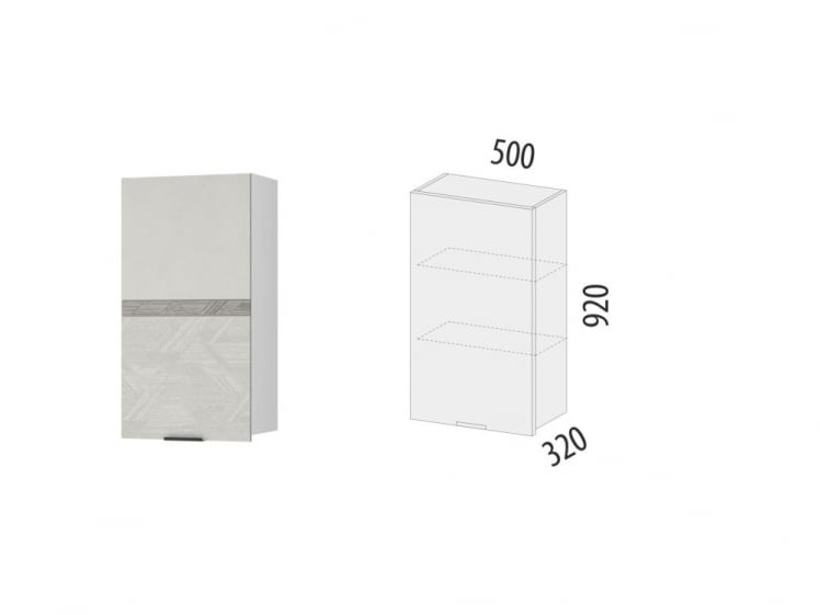 Шкаф кухонный (лев/прав) Бостон 104.10_4