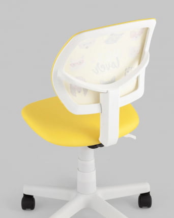 Кресло компьютерное детское ЛОЛО Pet Lover желтый пластик белый_4