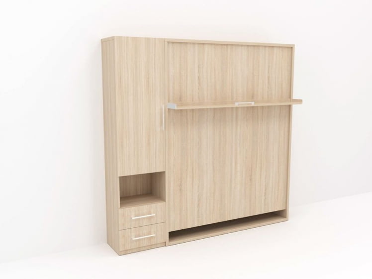 Кровать-трансформер Смарт 1 со шкафом 1400 левый Венге_0