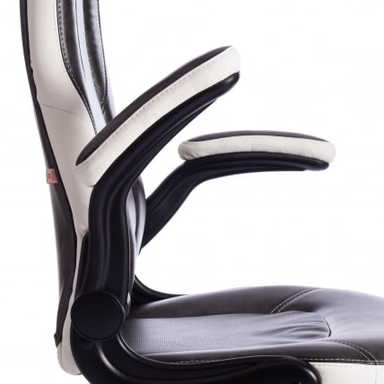 Кресло BAZUKA кож/зам, серый/белый , 2TONE/2TONE перф/36-01_10