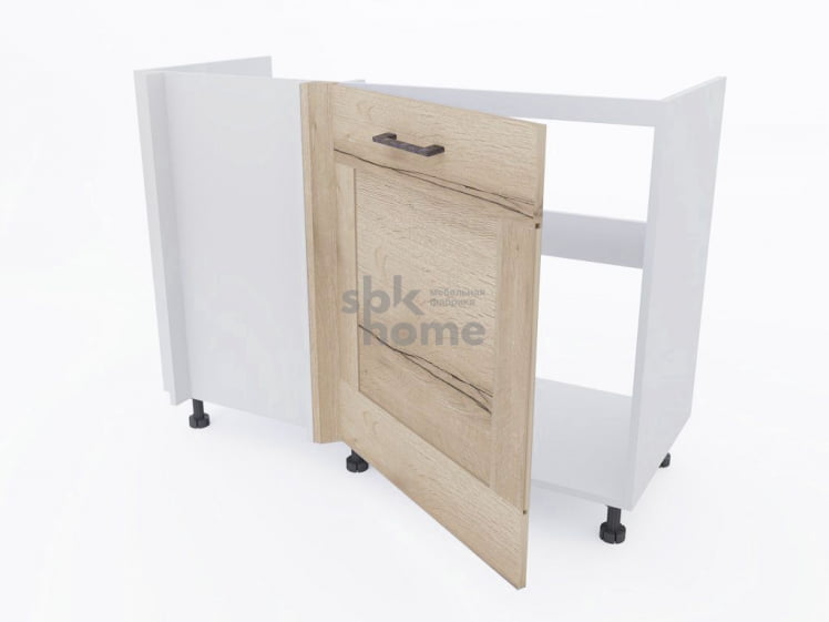 Стол под мойку угловой СМУ-120 правый, Дублин (1100*470*820) Дуб галифакс белый, 21675 _1