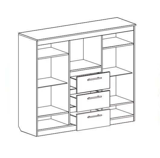 Комод с баром Элана Бодега белая_2