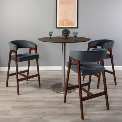 Кресло барное Baxter Б Grey/Темный орех_8