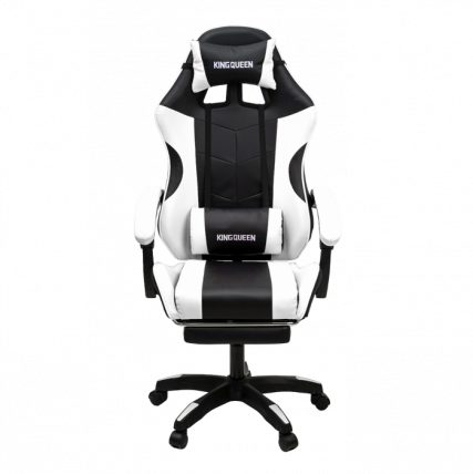 Кресло 1209-1 KINGQUEEN, цвет черный/белый, 1209-1-black-white-mass_1