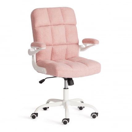 Кресло офисное Lugano Wh ткань teddy, розовый_0