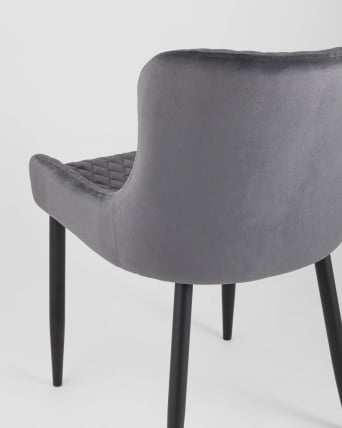 Стул мягкий Ститч велюр (Серый)_6