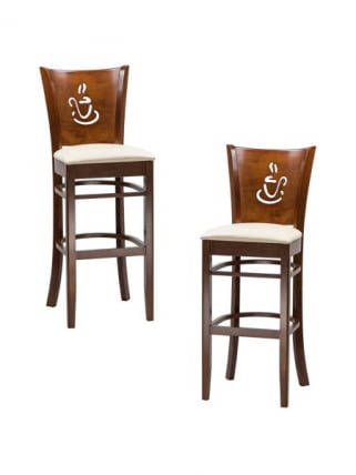 Стул барный DOBRIN JERRY BAR (шоколад, кремовый) 2 шт_0