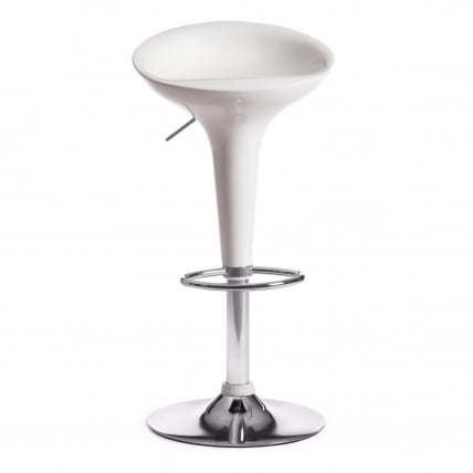 Стул барный NAIL (mod. KY801) металл/пластик, 42*44*67-88 см, белый/хром_3
