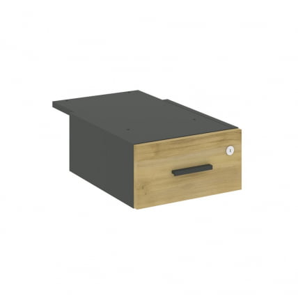 Тумба подвесная с одним ящиком CONCEPT CN.PT-003 B/W Дуб Винченцо Антрацит_0