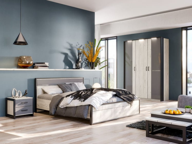 Шкаф двухстворчатый Техно ЛД 678.131.000.008 Дуб Крафт белый_3