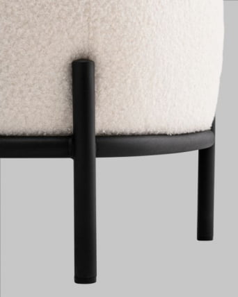 Пуф Стоун П букле Fluffy молочный_5