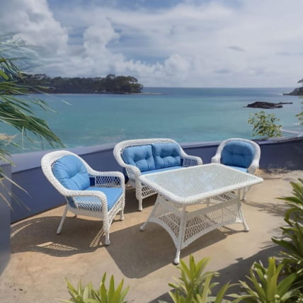 Комплект плетеной мебели Т130-ЛВ520 Вхите / T130-LV520 White_0