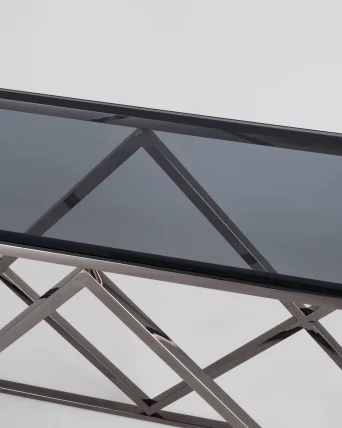 Консоль ИНСИГНИЯ 115x30 Темный хром стекло smoke_5