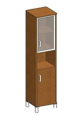 Стеллаж стекло тонированное B431.10 L Дуб девон_0